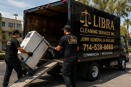Trash hauling crew Orange County